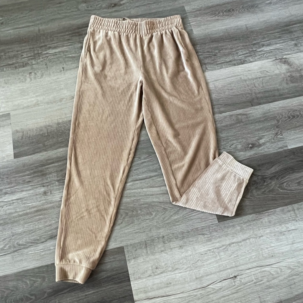 Cobble Lane velvet velour athleisure jogger pants small